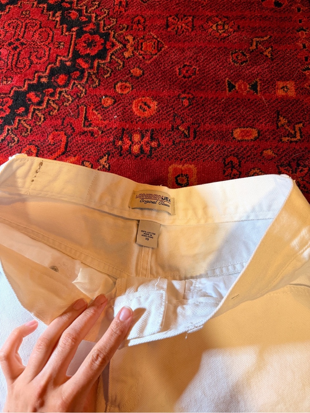 Women's White Denim Shorts - Clean Summer Style - Picture 6 of 6